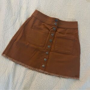 Madewell A Line Button Front Skirt
